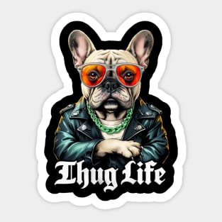 Thug Life Pug: Urban Cool Pug Boss Sticker